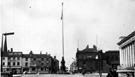 Barkers Pool looking towards the Wsar Memorial; Cambridge Street (left) and Division Street