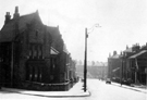 Westbourne Villa, Leavygreave Road (left) looking down Hounsfeld Road towards Glossop Road