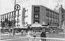 View: s27840 Debenhams, department store, The Moor at the junction with Furnival Gate, Telephone House in the background 