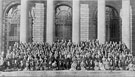 View: u07260 Sheffield Musical Union on City Hall steps, Barkers Pool