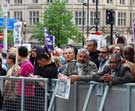 View: a00991 Protesters against an English Defence League (EDL) visit to Sheffield