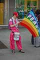 View: a01005 Demonstrator protesting against an English Defence League (EDL) visit to Sheffield