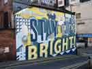 View: a01756 'Stay Bright' wall mural, Backfields