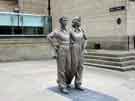 View: a01794 Women of Steel sculpture by Martin Jennings, outside Sheffield City Hall, Barkers Pool