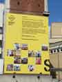 View: a01970 Banner advertising Sheffield Culture Guide hanging from the rear of the Central Library, off Arundel Gate