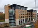 View: a03501 View of office blocks from Park Square showing (centre) Carillion Customer Experience Centre, No.2 Broad Street West