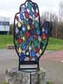 View: a04099 Show of Hands sculpture by Michael Johnson, Broadfield Way 