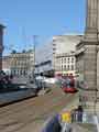 View: a04289 View of Commercial Street tram stop looking towards the junction with (right) Haymarket and (left) Fitzalan Square