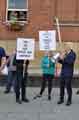 View: a04423 Pro Trump supporters at the Sheffield Together Against Trump Demonstration, Barkers Pool