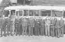 View: a04487 Fred Tetley (1900 - 1982), fifth face from the left wearing a waistcoat, with what may be a group of directors of Sheffield steel firms.