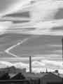 View: a04584 Sheffield skyline, looking towards Park Hill flats and the church spire of St John's Church, Park