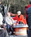 View: a04727 Tony Foulds being interviewed on BBC Breakfast at the United States Air Force (USAF) flypast over Endcliffe Park commemorating the 75th anniversary of the Flying Fortress (Mi Amigo) crash