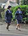 View: a04729 United States Air Force (USAF) personnel at the flypast over Endcliffe Park commemorating the 75th anniversary of the Flying Fortress (Mi Amigo) crash