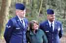 View: a04731 United States Air Force (USAF) personnel at the flypast over Endcliffe Park commemorating the 75th anniversary of the Flying Fortress (Mi Amigo) crash