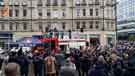 View: a04827 Fire Brigades Union (FBU) demonstration against funding cuts outside the Town Hall