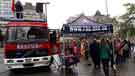 View: a04828 Fire Brigades Union (FBU) demonstration against funding cuts outside the Town Hall