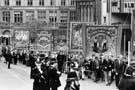 View: arc00046 Trade unionists' march through Sheffield prior to meeting to commemorate the 50th anniversary of the 1926 General Strike