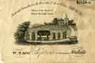 View: arc01894 Card issued by Sheffield confectioners, W. Tagg of 82 West Bar, for distribution with funeral biscuits