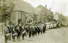 View: arc02457 Boys Brigade outside Woodseats Wesleyan Methodist Church, Holmhirst Road (corner of Mitchell Road), c. 1917