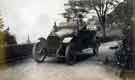 View: arc02566 Motorcar in unknown location with Arthur Wightman (1842 - 1924) identifiable as the passenger with the driver believed to be his third son Denis Conway Wightman (1876 - 1933)