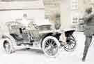 View: arc02569 Wightman family members in motorcars outside what appears to be the Ladybower Inn, Derbyshire