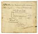 View: arc03092 A Plan of tenements and ground demised to Ann Twybill [in Broad Lane, one near the Quaker burial ground the other at Broad Lane End]