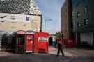 Telephone Boxes and Construction Workers Cabins at the junction of Norfolk Street and Charles Street 