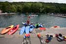 Canoeing at the Cliffhanger festival, Millhouses Park