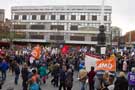 View: c03924 Barkers Pool, public sector workers strike and demonstration over planned changes to their pension scheme