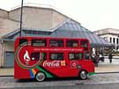 View: c04211 Olympic red bus (sponsored by Coca Cola),  Norfolk Street