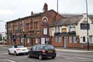 Greyhound Inn, No. 822 Attercliffe Road and (left) Gateway Business Centre (formerly Attercliffe Road Baths)