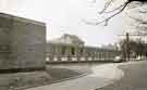 View: h00168 City General Hospital (latterly Northern General Hospital), Fir Vale c. 1960s showing (far right) entrance to consultants dining room and staff office and (foreground) X Ray Department