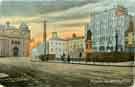 View: p00004 Fitzalan Square, Sheffield showing (left) General Post Office, Baker's Hill; (centre) King Edward VII memorial statue and (right) The White Building 