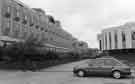 View: s30376 Rear of the Town Hall extensions (known as the Egg Box (Eggbox)) with Register Office on the right