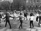 View: s31010 University Students Rag Week, Cathedral Forecourt, Church Street looking towards East Parade