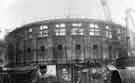 View: s31059 Construction of Memorial Hall, one of the 6 halls of the City Hall, Barkers Pool