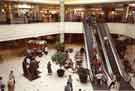 View: s31380 High Street and the sculpture of the Sheffield Teemers, Meadowhall Shopping Centre, Meadowhall