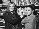 View: s31878 Sheffield City Libraries library assistants pictured in the stack, Central Library, Surrey Street, prior to leaving for Canada