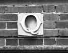 View: s32521 Stone carving of assay mark on exterior of Assay Office, No. 137 Portobello Street