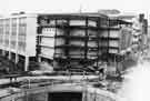 View: s33447 Alterations and extensions to John Walsh Ltd, department store (latterly Rackhams, House of Fraser and T.J.Hughes) being built at the same time as the construction of Castle Square (Hole in the Road)