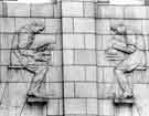 View: s34507 Stone carving relief by Alfred Tory and W. F. Tory on the White building, Fitzalan Square