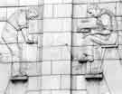 View: s34511 Stone carving relief by Alfred Tory and W. F. Tory on the White building, Fitzalan Square 