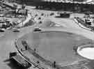 View: s34651 Construction of Sheaf Square roundabout and entrance to Sheffield Midland railway station