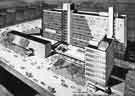 View: s35414 Perspective of the proposed College of Technology and Commerce (latterly Sheffield Polytechnic), Pond Street