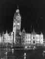 View: s35561 Night time view of the Town Hall, Pinstone Street 