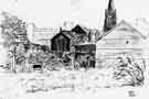 View: s35689 Sketch of St. Matthews Church, Carver Street by artist Geoffrey J. E. Smith