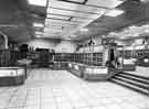 View: s35890 Interior of Brightside and Carbrook Cooperative Society, Castle House (No.1) department store, Angel Street showing the view into the haberdashery department