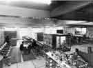 View: s35904 Interior of Brightside and Carbrook Cooperative Society, Castle House (No.1) department store, Angel Street showing mens footwear