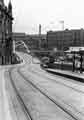 View: s36544 Supertram stop and tracks approaching Park Square roundabout