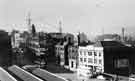 View: s36982 Elevated view of Exchange Street showing the construction (left) of Castle Market c.1958